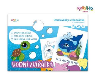 Obrázek z Omalovánky s věnováním - vodní zvířátka 